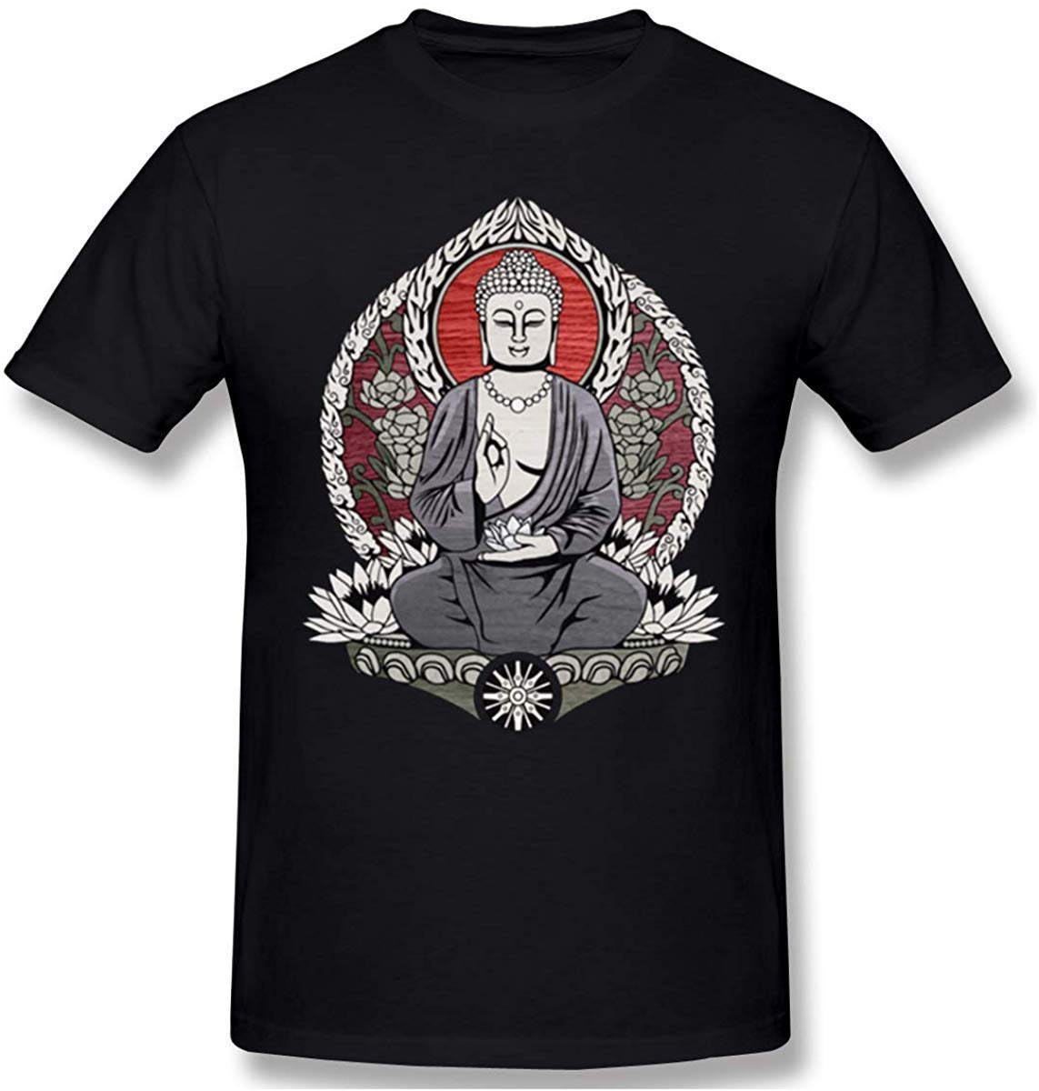Catpat Men's Siddartha Gautama Buddha Graphic Design Short Sleeve T Shirt