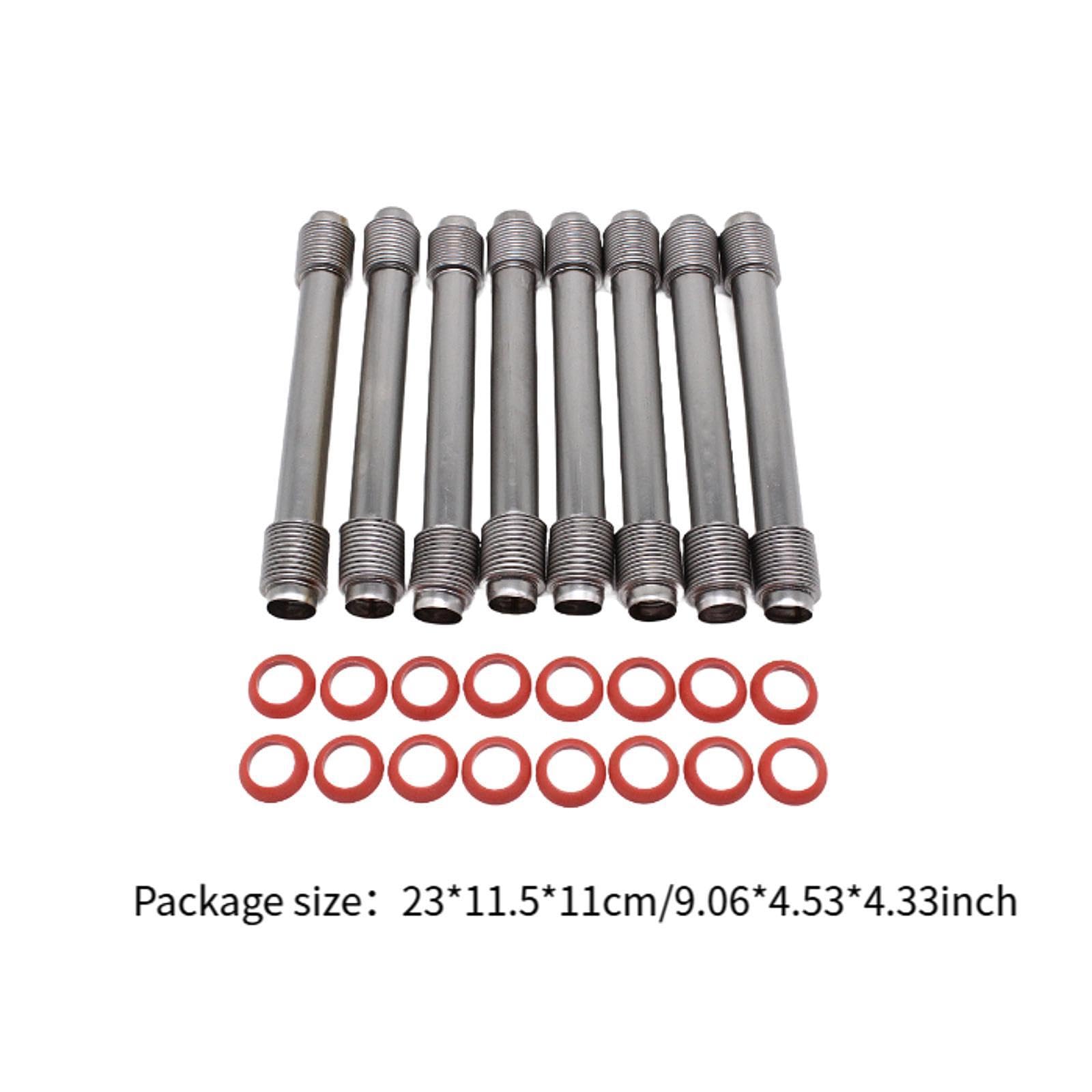 Kit di Aste di Spinta in Acciaio Inossidabile per Autoveicoli con Anelli di Tenuta, Ideale per La Manutenzione Del Motore E per I Proprietari di Auto.