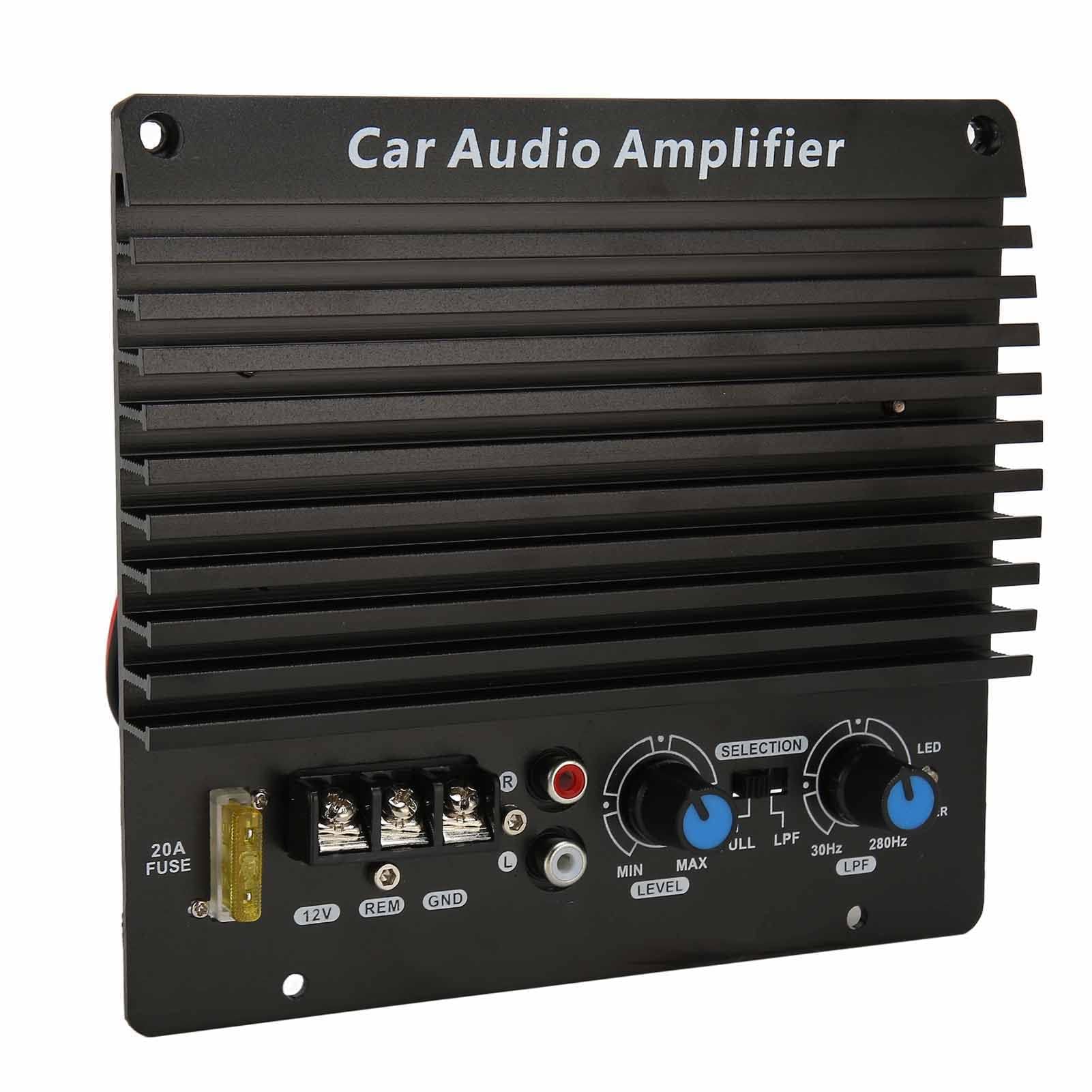 Scheda Amplificatore Audio per Auto, Scheda Amplificatore Subwoofer 12V Amplificatore Subwoofer Amplificatore Piastra Subwoofer in Lega di Alluminio per Veicoli
