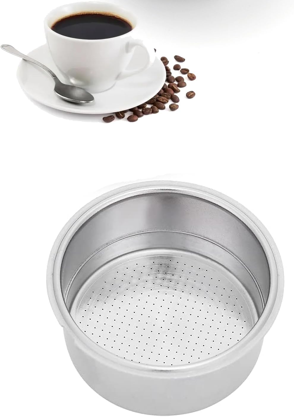 Stainless Steel Coffee Filter,51mm Pressurized Porous Filter, Single Cup Basket Espresso Filter Basket,Stainless Steel Pressurized Mesh Coffee Filters,Coffee Machine Replacement Accessories Stainless Steel Coffee Filter,51mm Pressurized Porous Filter, Single Cup Basket Espresso Filter Basket,Stainless Steel Pressurized Mesh Coffee Filters,Coffee Machine Replacement Accessories