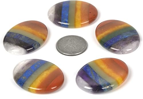 Miniatura 8 de Piedra de palma de bolsillo con piedras preciosas naturales curativas para el pulgar