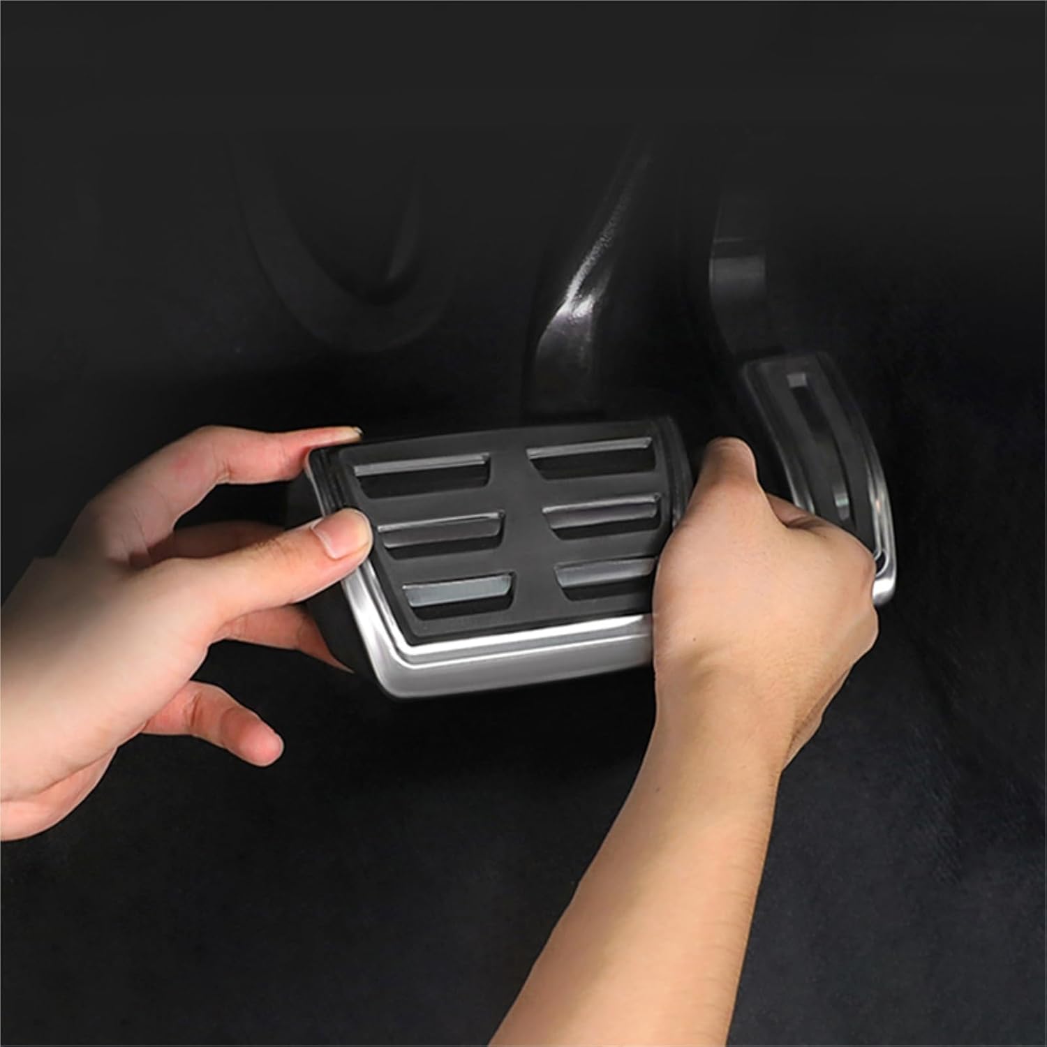 for 2018-2022 2023 2024 2025 2011-2017 Car Accelerator Fuel Brake Pedal Foot Rest Pad Cover(2011-2017 at 2PCS)