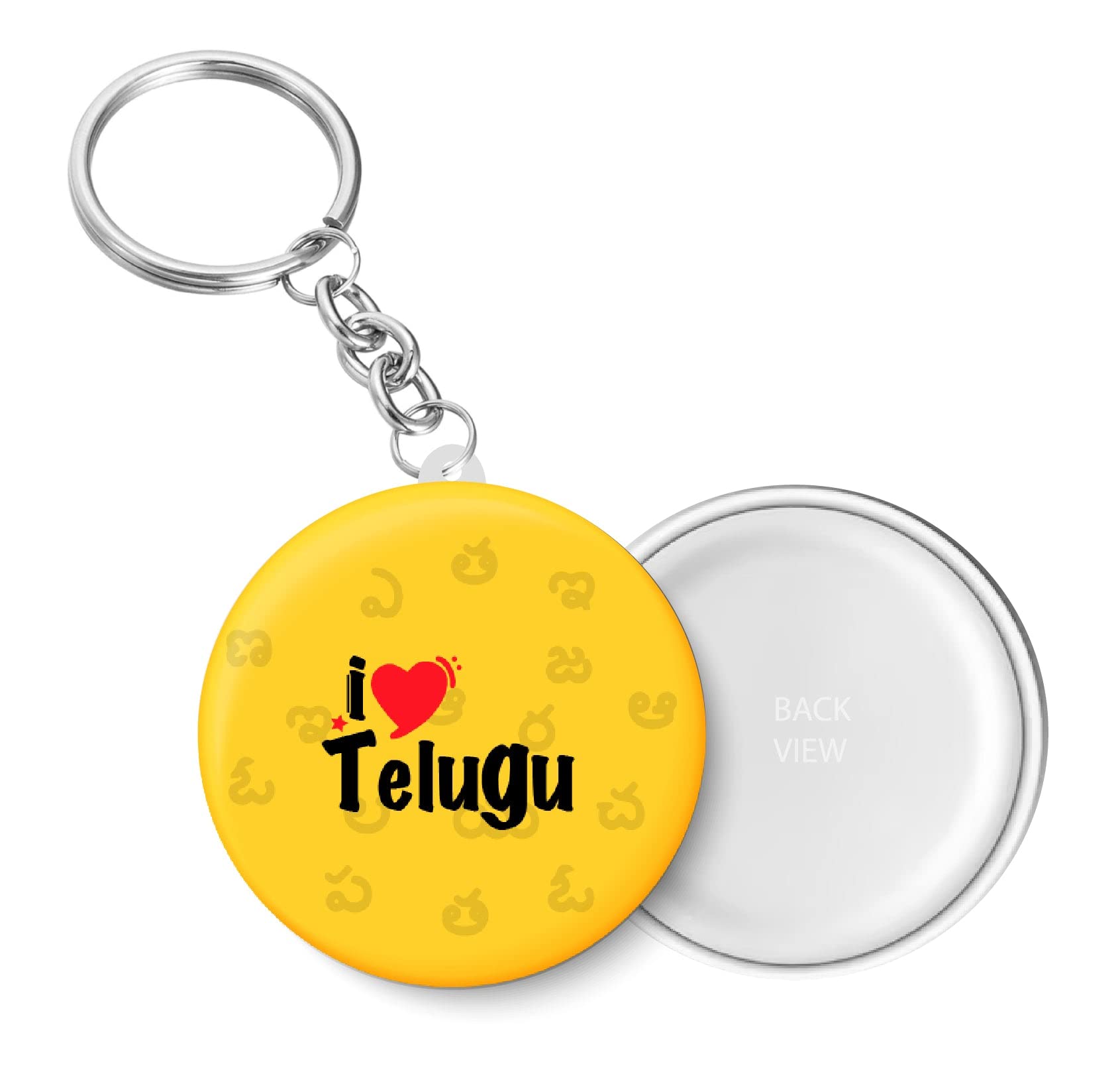I Love Telugu Key Chain (Plastic, Multicolor, 44MM)-image-30