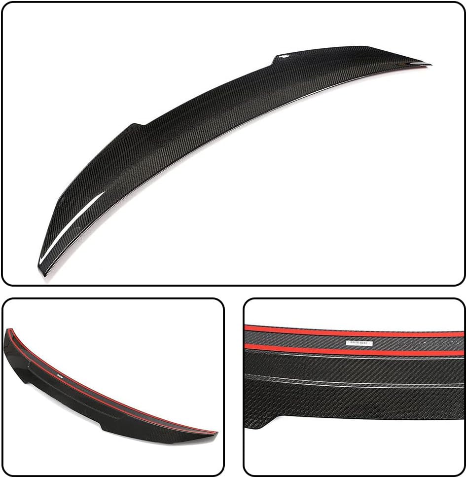MCARCAR KIT Real Carbon Fiber Rear Trunk Spoiler Fits for BMW 4 Series I4 G26 420i 430i 440i M Sport Hatchback 4 Door 2021-2024 Rear Spoiler Wing Spoiler Factory Outlet (Style B)