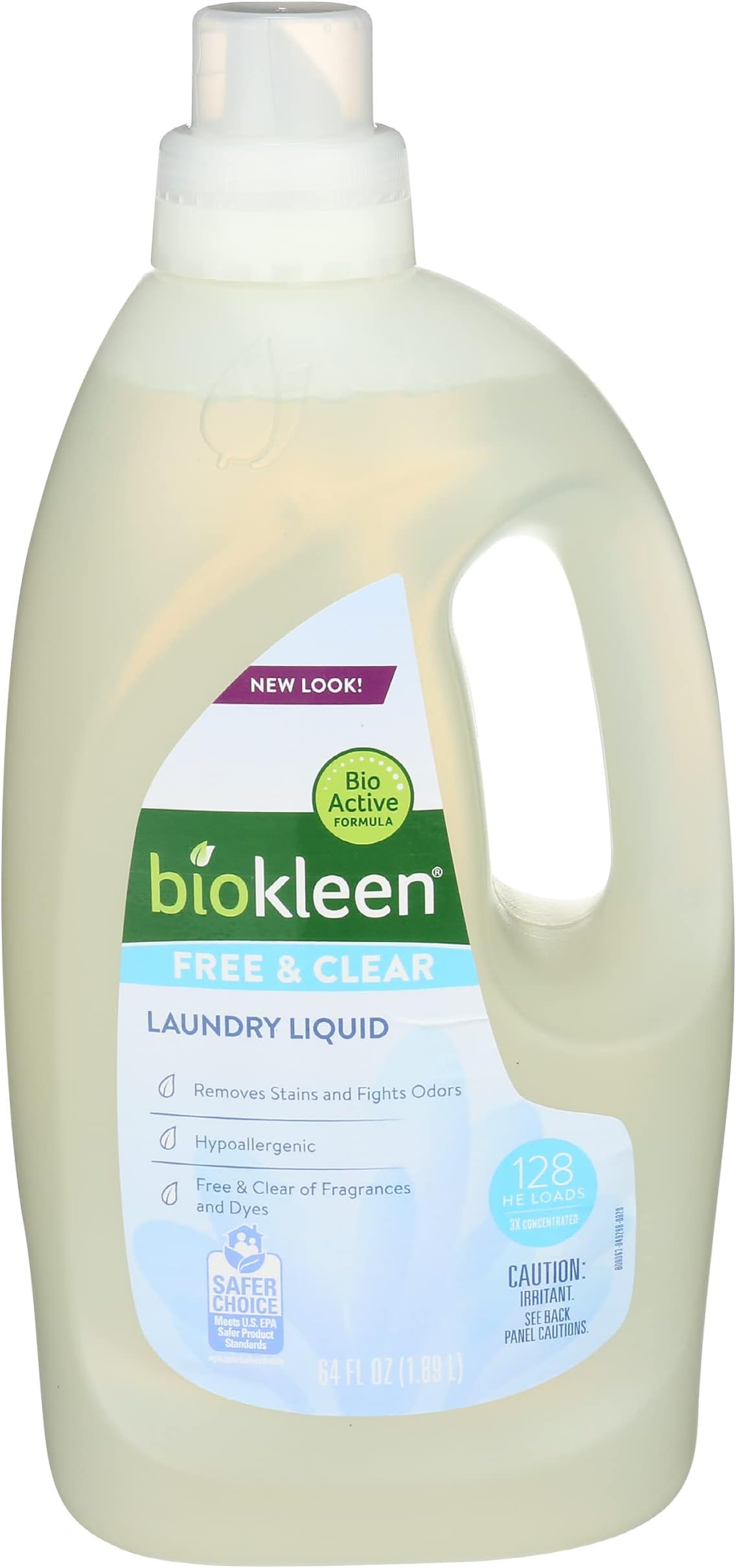 Laundry Liquid, Free & Clear, 64 oz