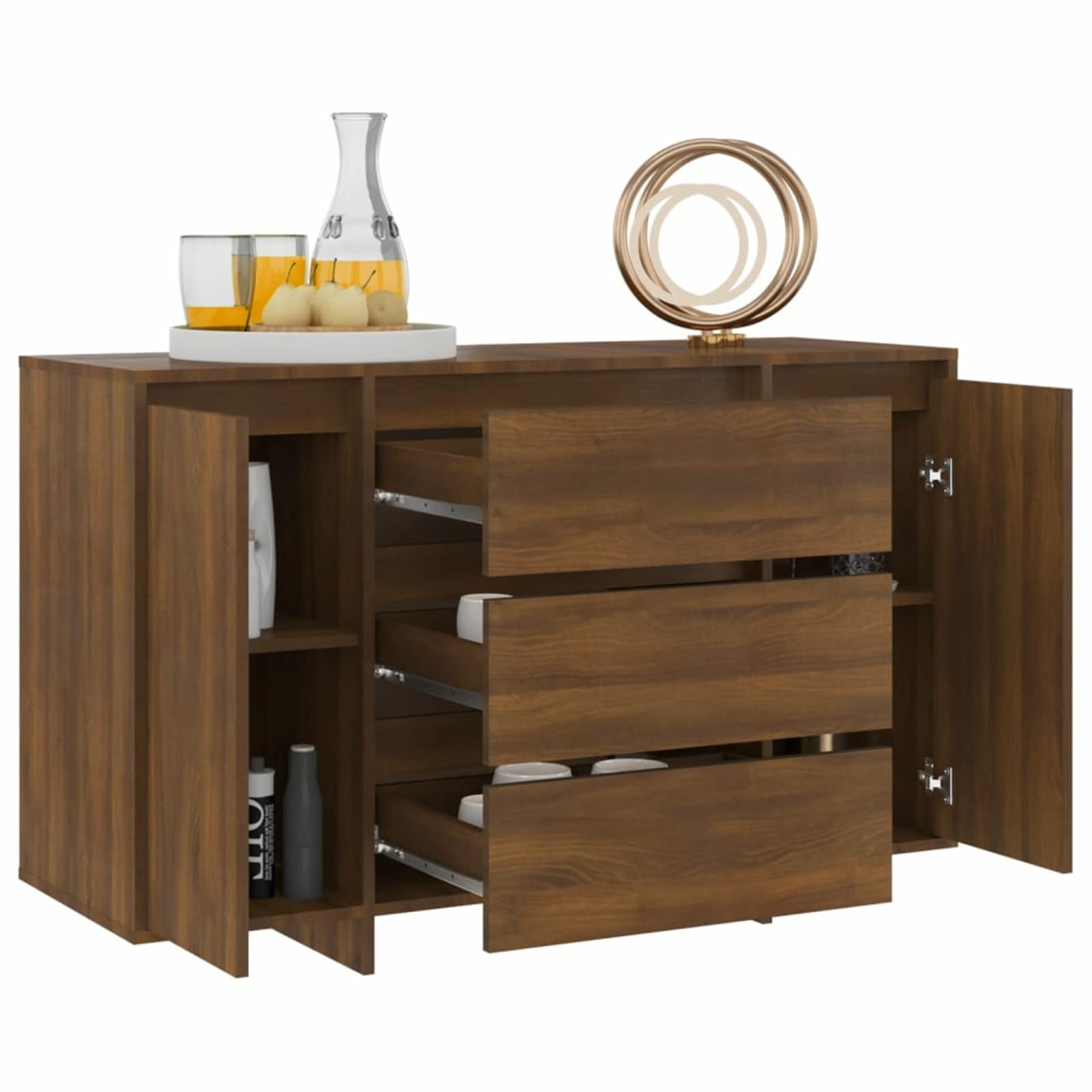Montreal - Dressoir - Grijs/old wood - 120x32x83 cm