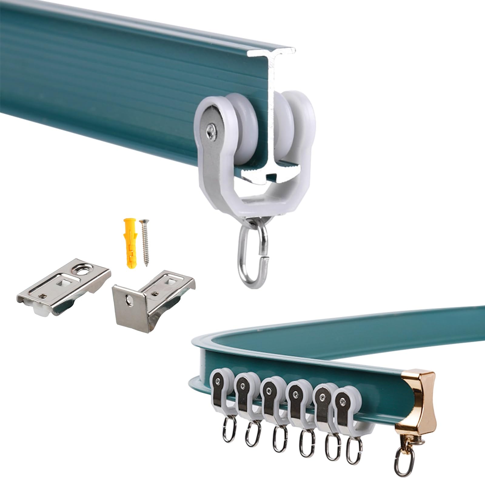 Rail de rideau flexible et modulable pour séparation de pièce et camping-car
