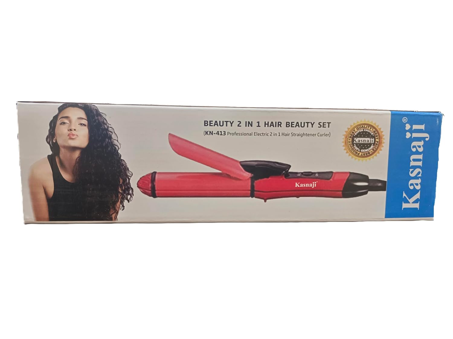 KASNAJI KN-413 Electric 2 in 1 Multifunction Professional Hair Straightener I Minimized Heat Damage with SilkPro Care I Hair straightener for men and women (Pink) 4 61QuFfBjmDL. SL1500