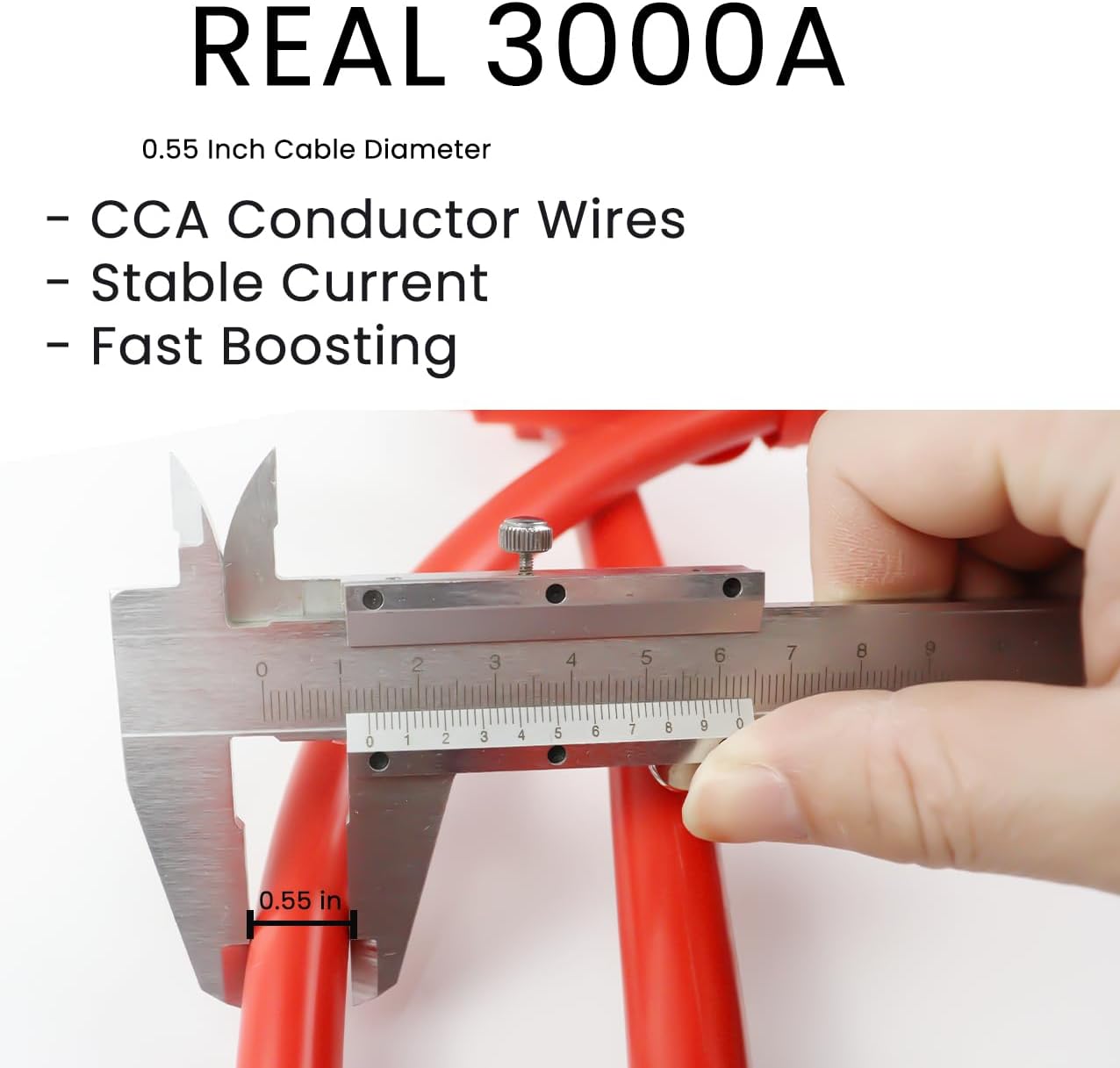 iMeshbean Auto Jumper Cables 0 Gauge 3000AMP 20Ft, Instruction Slip, Commercial Grade Automotive Booster Cables, Heavy Duty for Car Van Truck