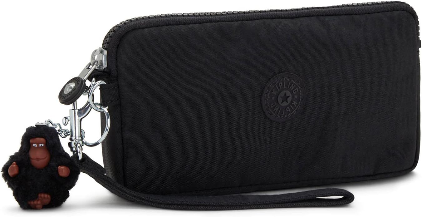Kipling Lowie Wristlet Wallet Black Tonal