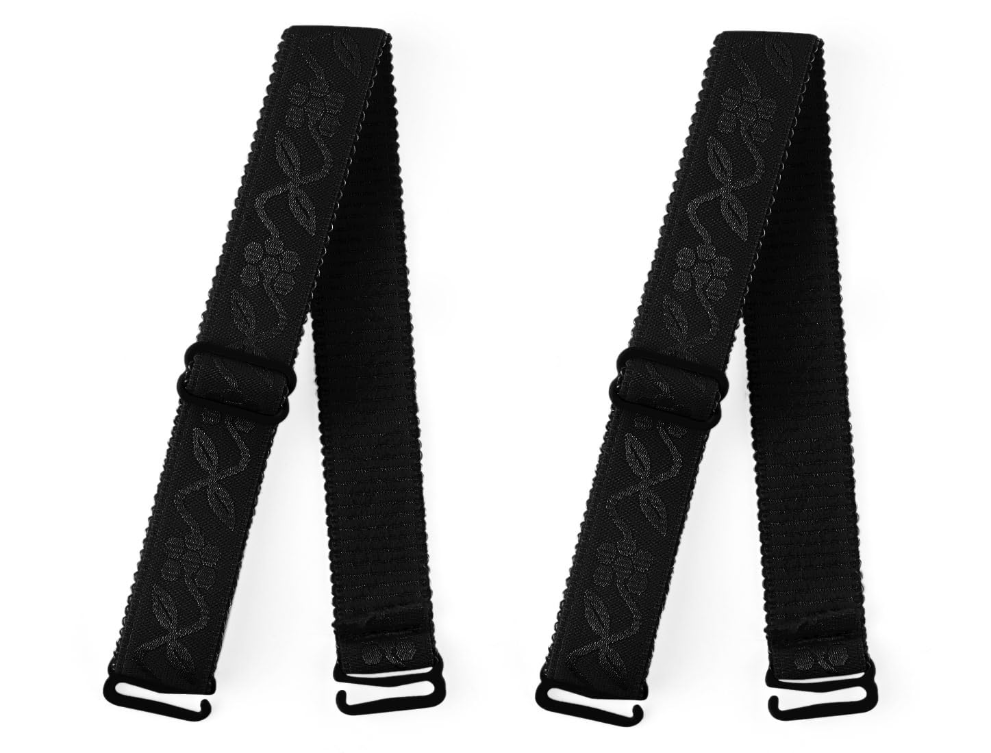 Woman Lady Black Adjustable Visible Elastic Shoulder Bra Straps 2 Pcs
