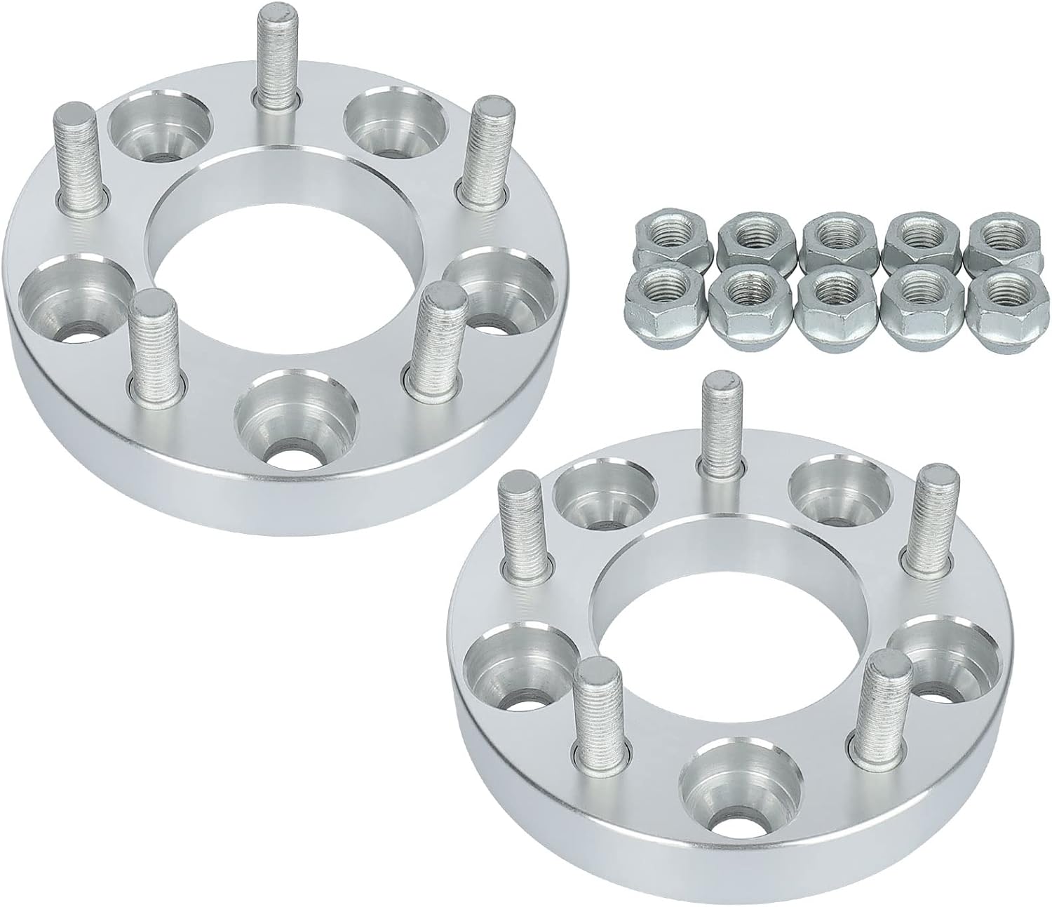 1" Wheel Spacers 5x4.5 to 5x4.5 5x114.3 to 5x114.3 73mm with 12x1.5 Studs fits for Acura RSX NSX CL TSX TL RL, for Toyota Pickup Rav4, for Chrysler 300M, for Honda CR-Z
