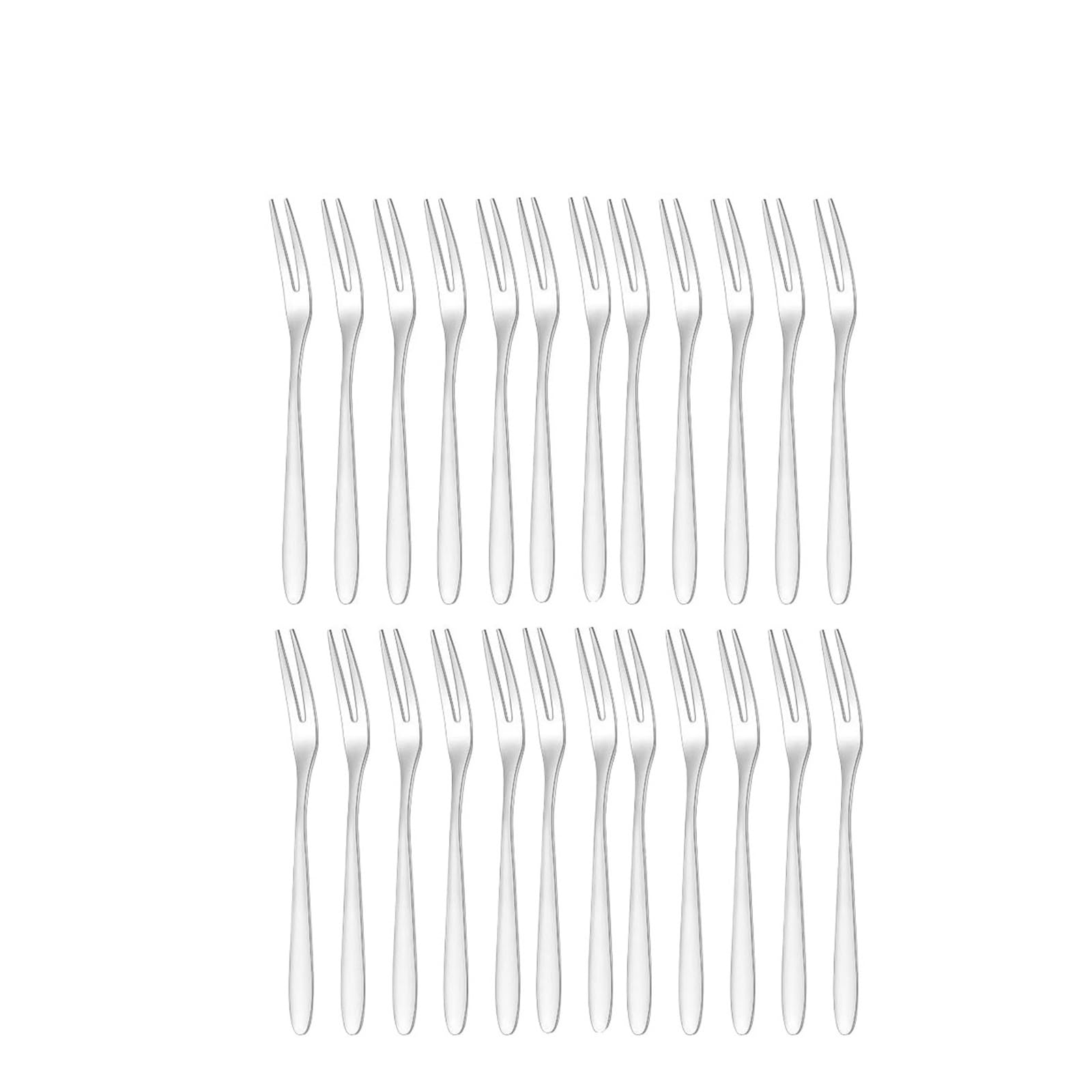 Wzptlkibad 20Pcs Mini Forks, 304 Stainless Steel For Cheese Cake Fruit Salad