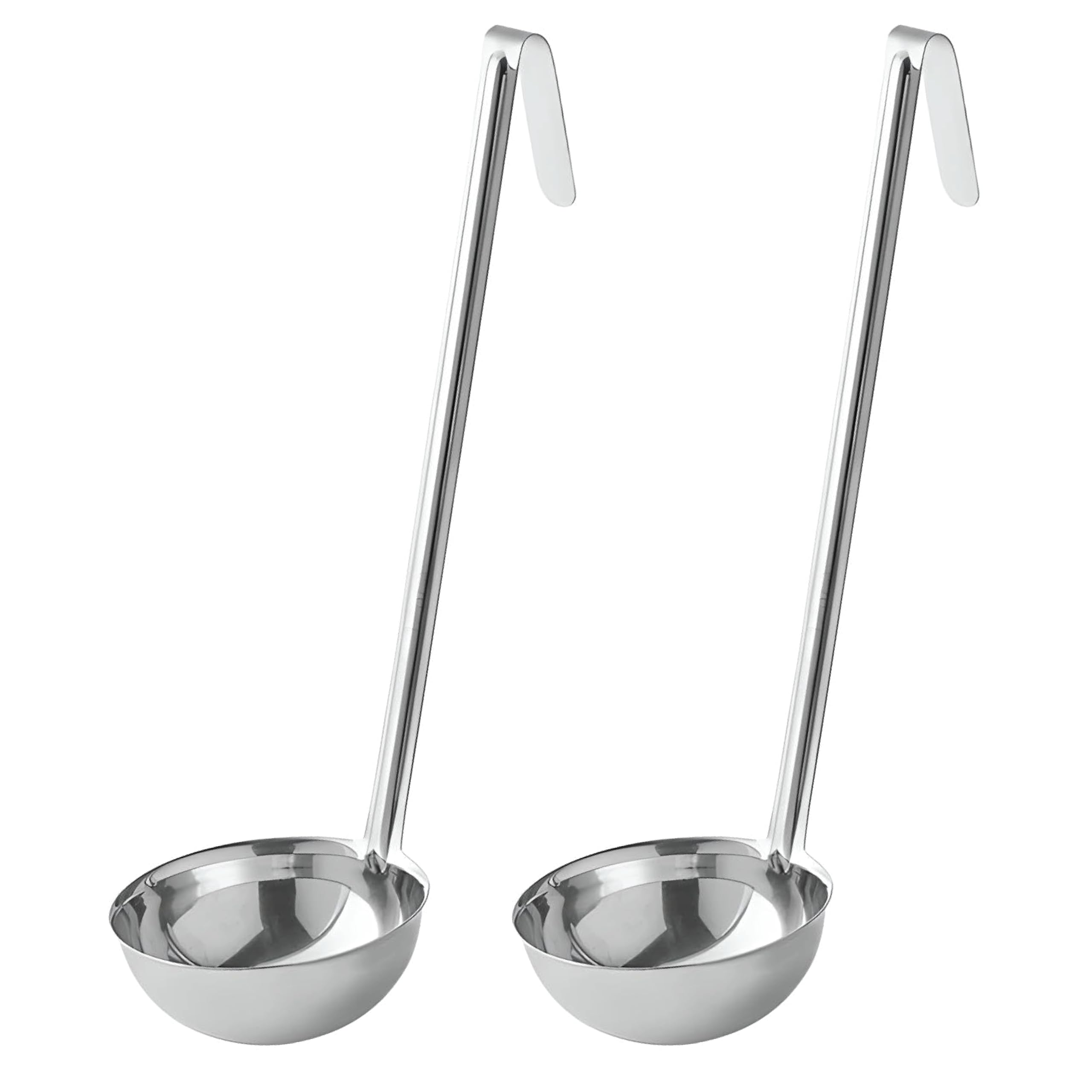 2 Pieces Soup Ladle, Ladles for Serving, 8 oz Ladle, Stainless Steel Ladle, Ladles for Cooking, Metal Ladle, Kitchen Ladles, Canning Ladles, Punch Ladle, Gravy Ladle, Large Ladle