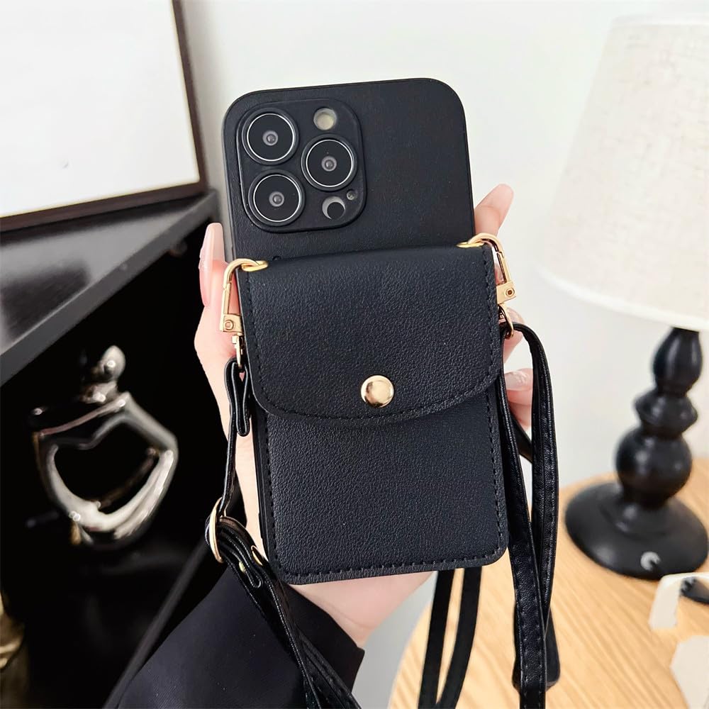 Portefeuille en cuir anti-perte avec sangle bandoulière pour iPhone 8 Plus - 6