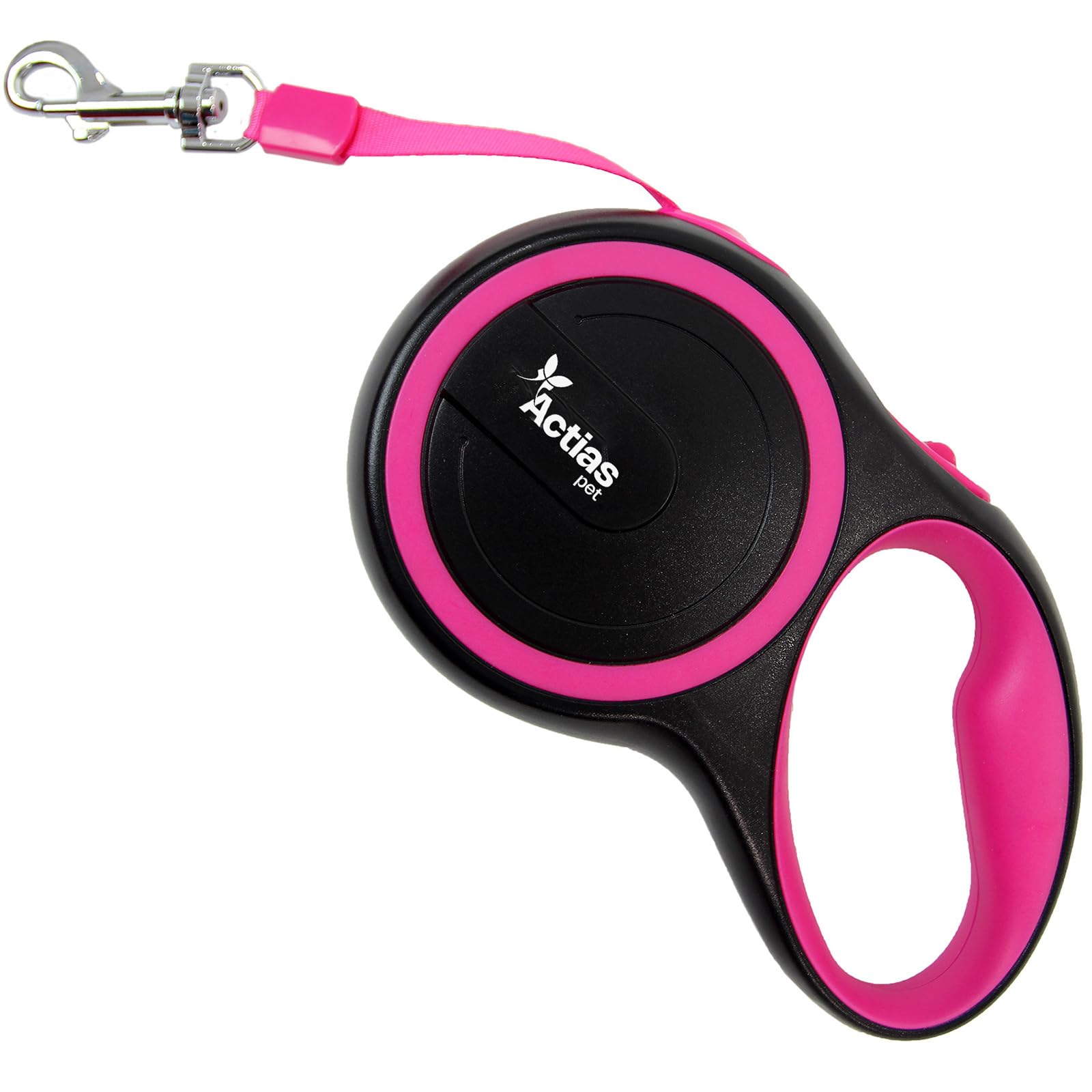 Actiaspet Retractable Dog Lead Training Pet Leash 5m or 8m Max 50kgs Extendable (Pink, 5m)