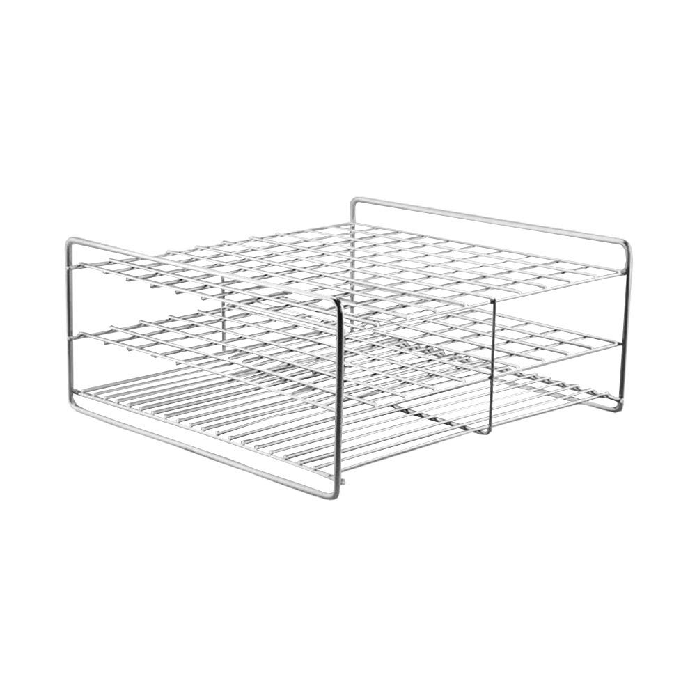 Gefäßständer Reagenzglasgestell aus Edelstahl 304 Reagenzglasständer Laborbedarf, 100 Löcher, für φ17-19mm Reagenzgläser