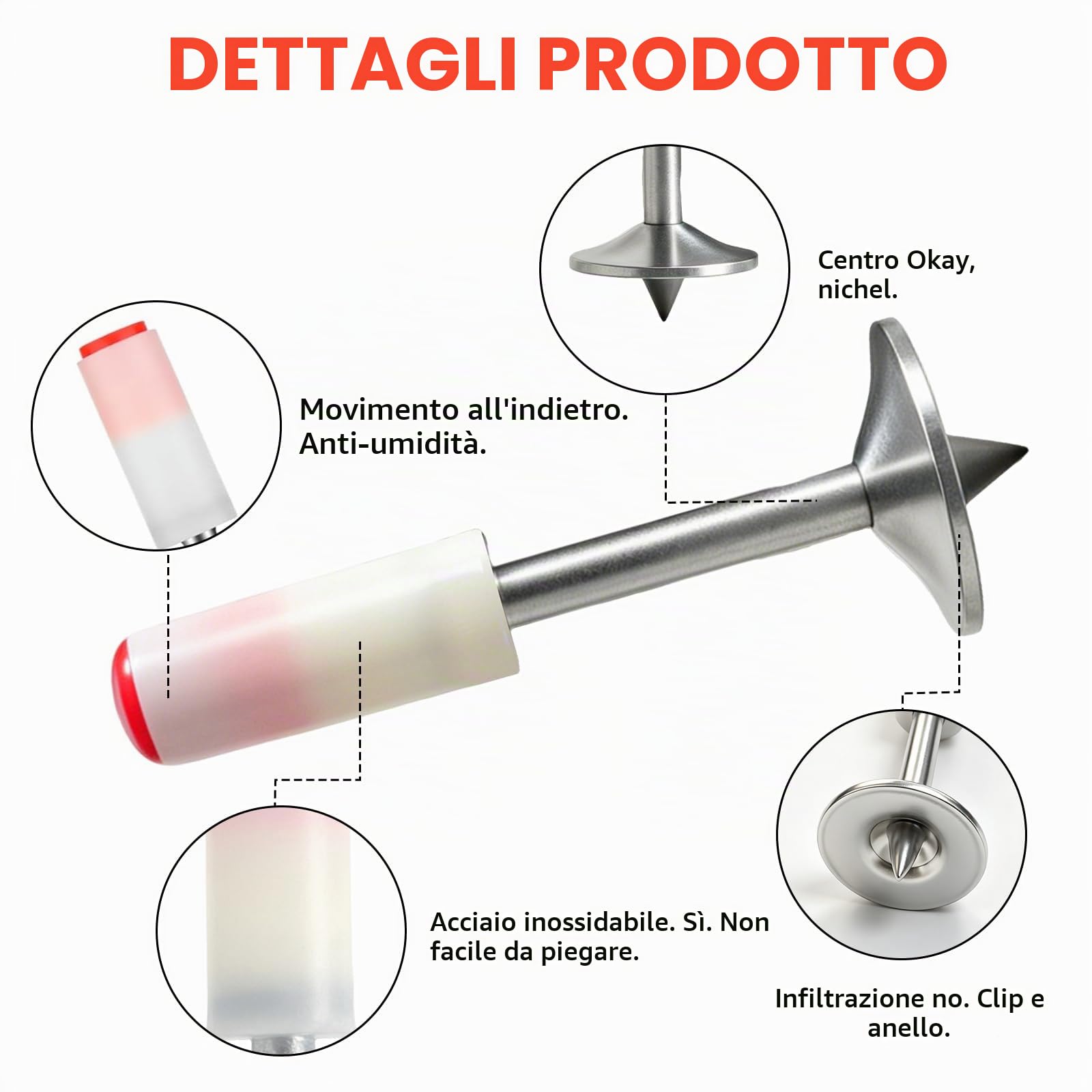 800 chiodi per pistola a impatto, 7,3 mm, mini chiodi per chiodi, chiodi per calcestruzzo e tegole, compatibili con pistola per chiodi manuale ed elettrica (800 pezzi)