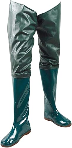 Las botas de pesca con mosca de lahomia están fabricadas con PVC resistente y cuentan con una suela dura antideslizante. Disponibles en 9 tamaños, con cierre de hebilla.