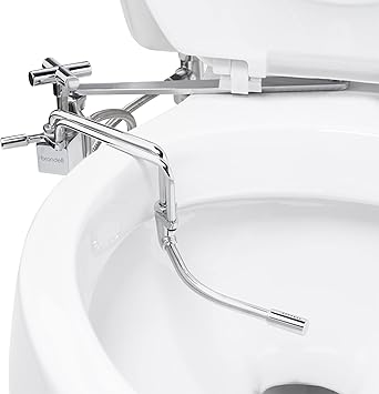 Brondell SMB-15 Side Mounted Manual Bidet Attachment for Toilet Seats with Adjustable Sprayer and Water Pressure, Thin Profile, Chrome Ambient Temperature
