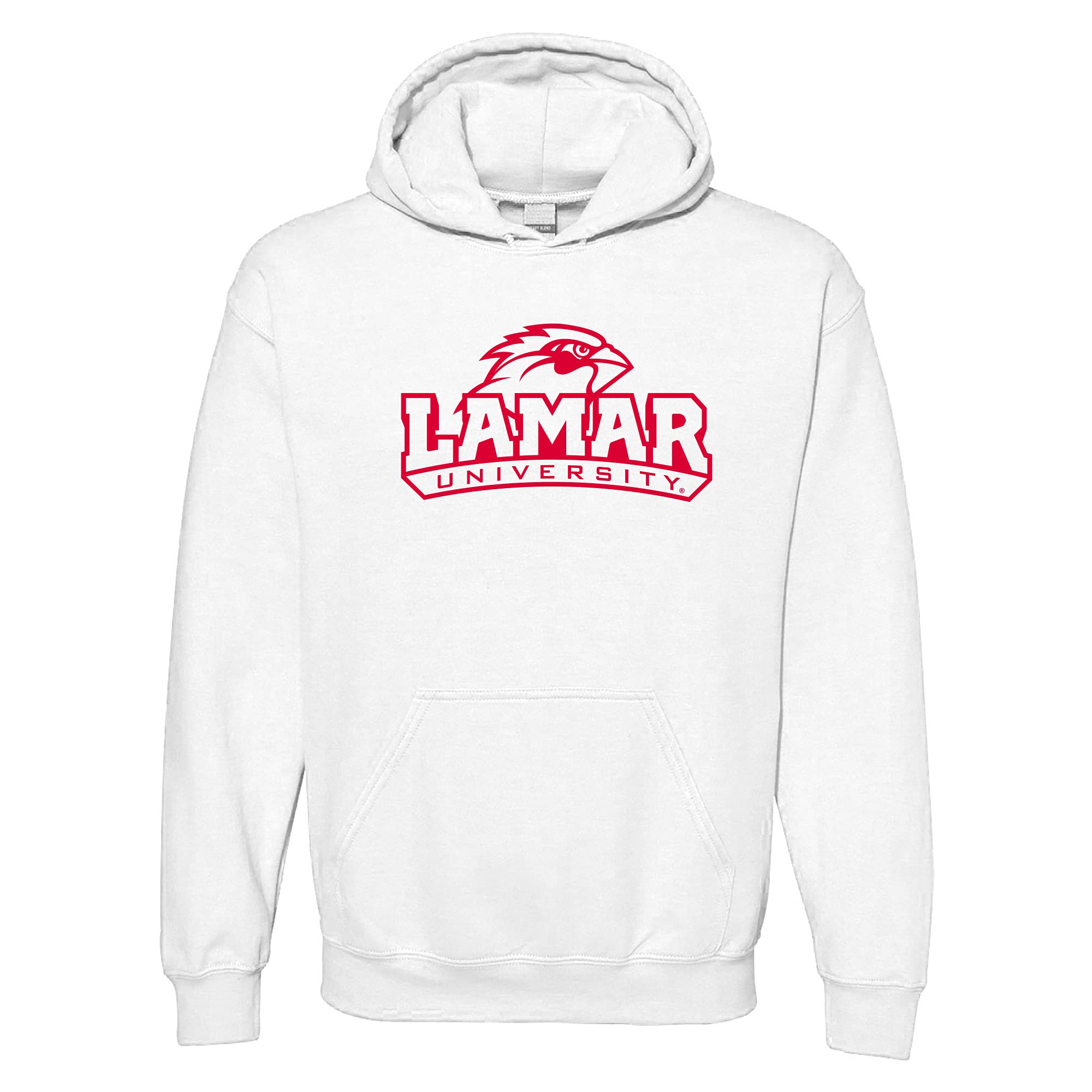 NCAA Officially Licensed College - University Team Color Arch Logo Hoodie, Lamar University Cardinals White, 3XL โ image 1
