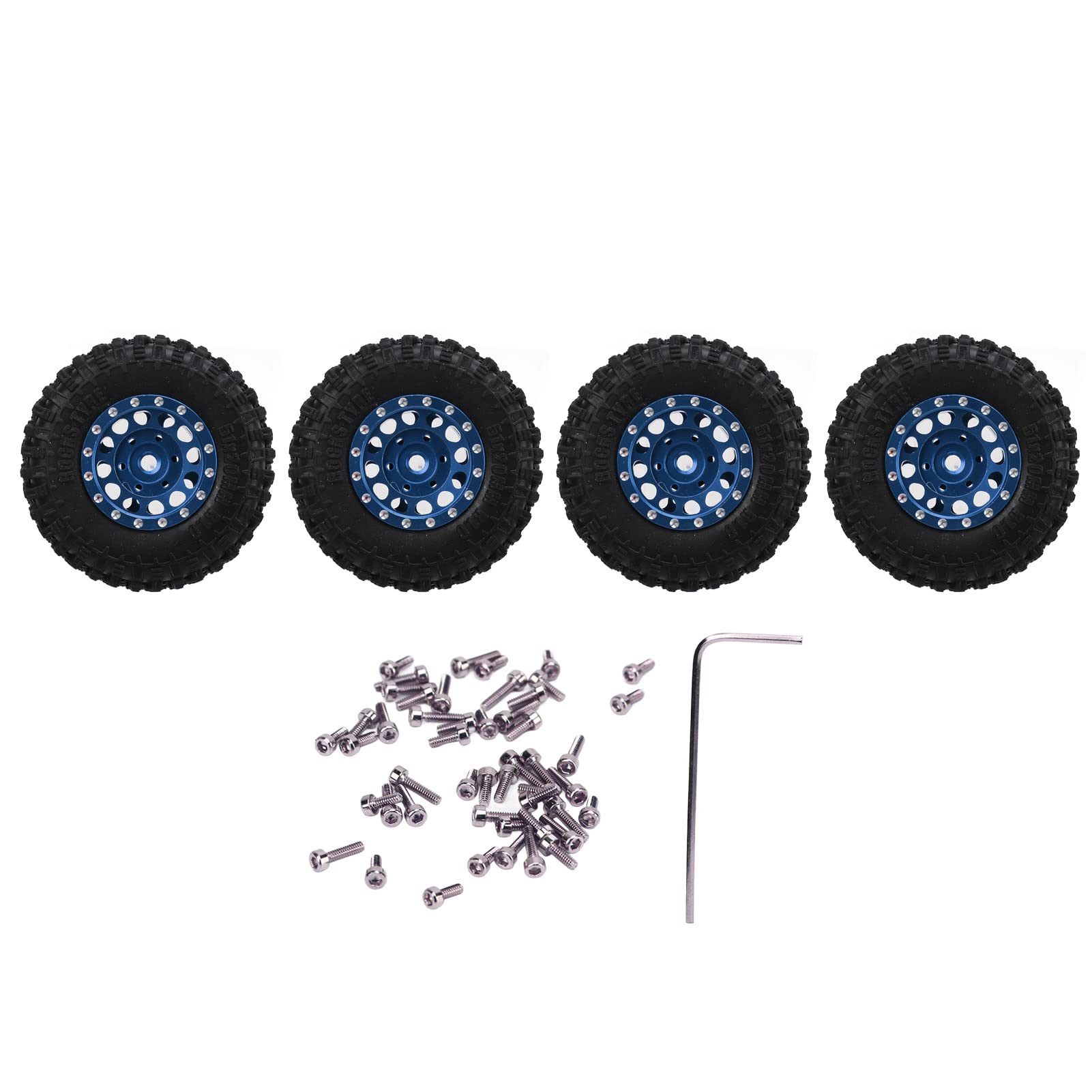Amazon | 4本 RCタイヤ アルミホイールセット トラック用 SCX24 1/24