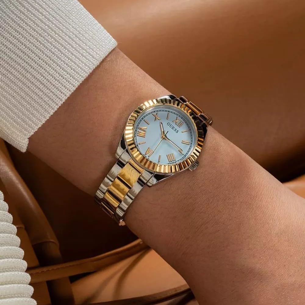 GUESS Two-Tone and Light Blue Analog Watch - Image 2