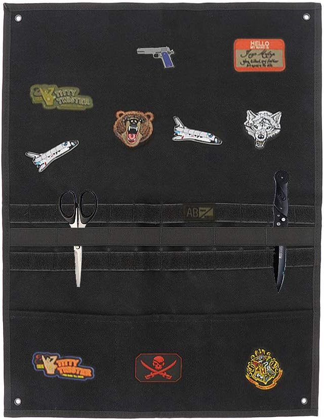 Schnappy Military Tactical Combat Morale Patches Holder Display Board Hook & Loop Patch Panel