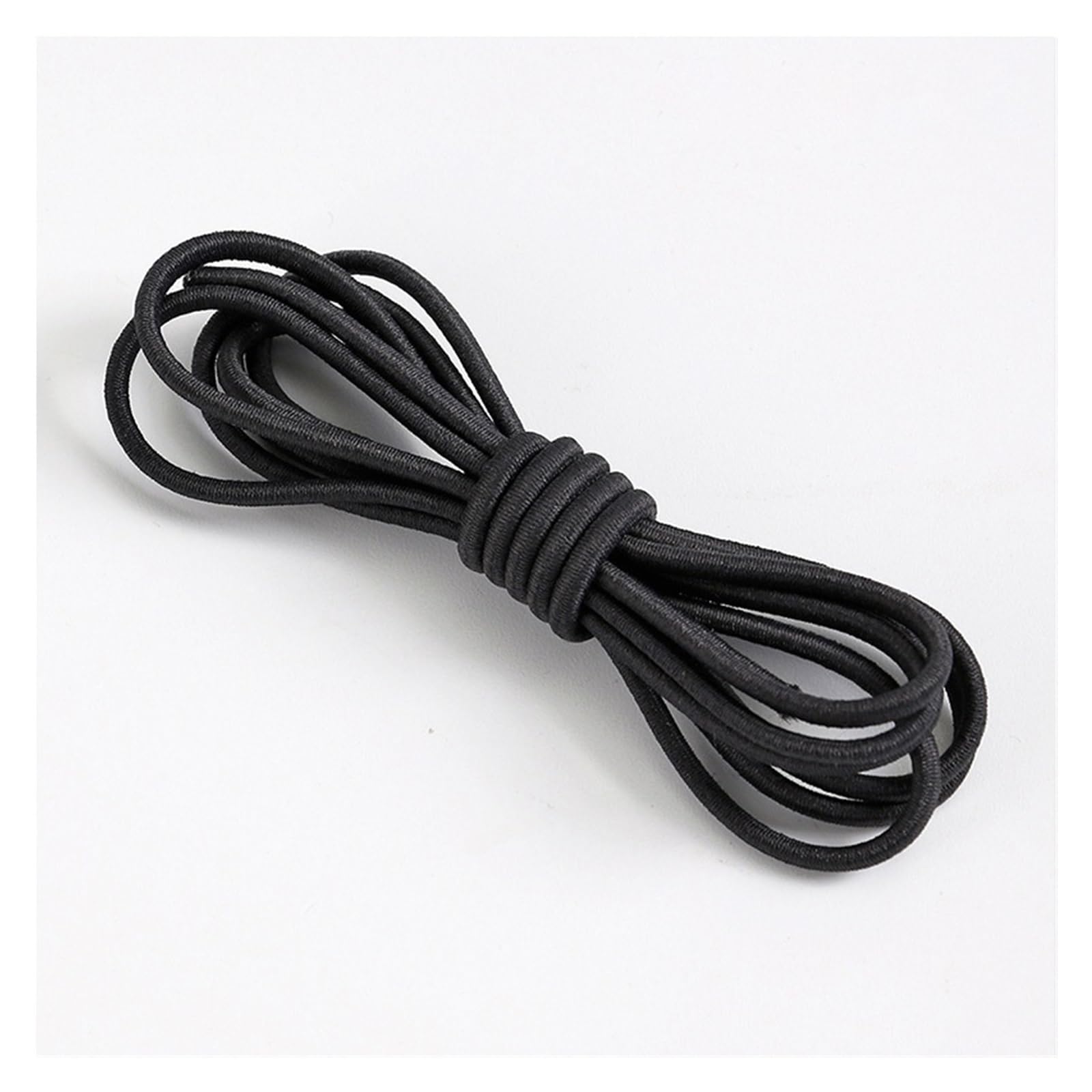 Cuerda Elastica Cuerda elástica Redonda de 1-10 mm, Color Blanco y Negro, Banda Goma látex Alta Elasticidad, Cuerda for trampolín, tendón Vaca, Accesorios Costura DIY(Black,5M,6mm)