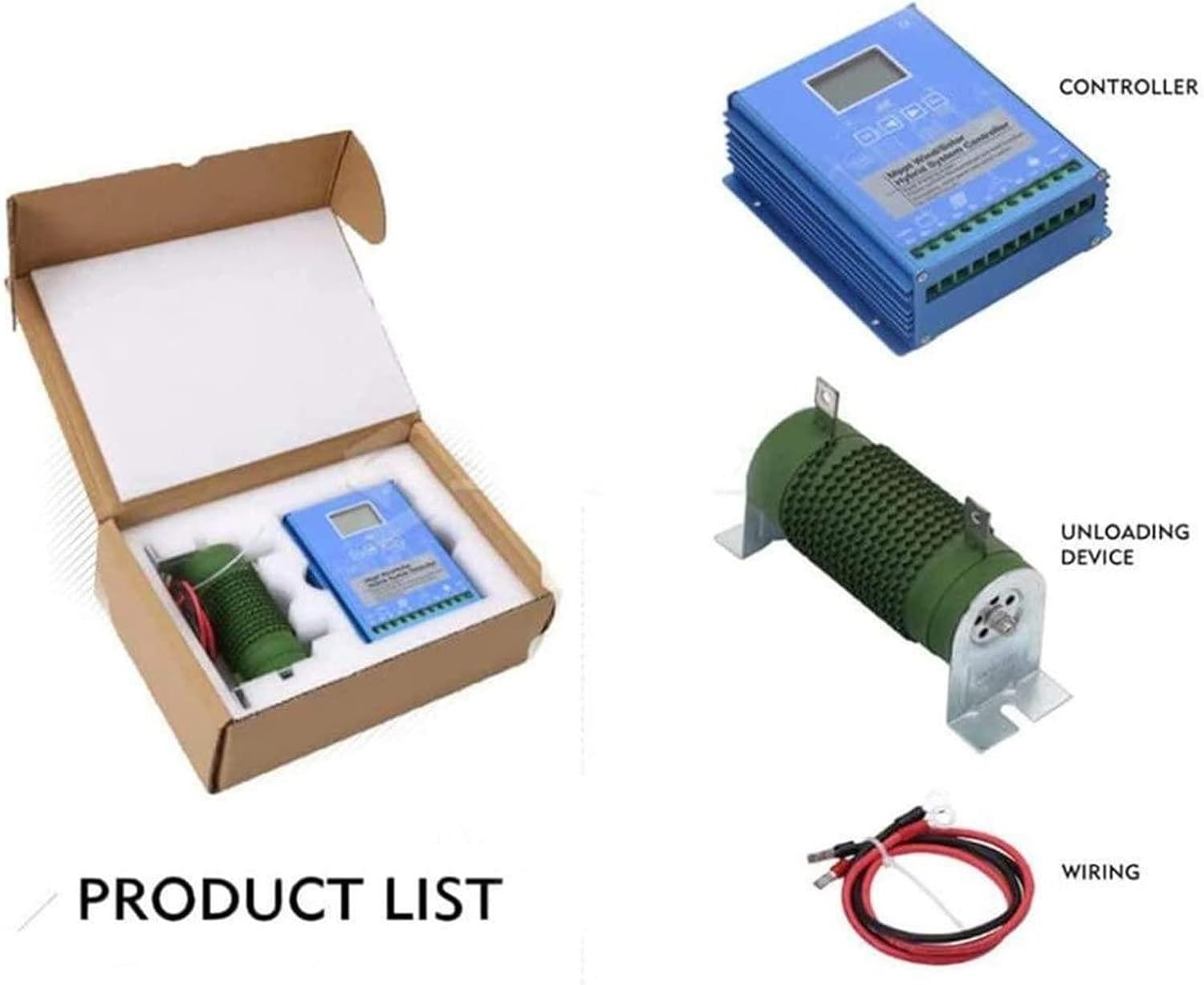 12V/24V/48V Smart Wind Solar Hybrid Controller, 2000W-12000W, LCD Display, MPPT Multifunctional Off Grid Wind Solar Controller, Renewable Energy Controller (48v 12000w)