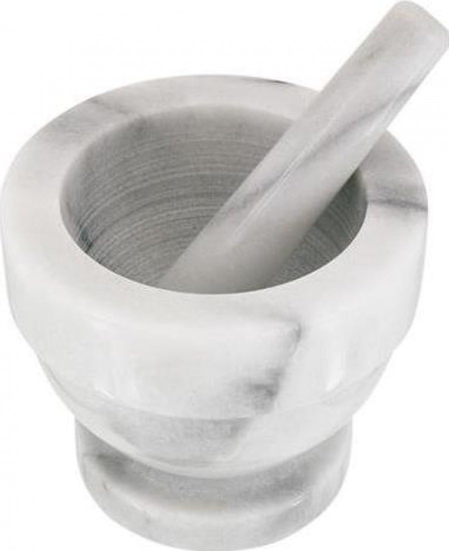 Judge Grey Marble Mortar and Pestle Spice Grinder or Herb Crusher in Gift Box 16cm High x 10cm Diameter