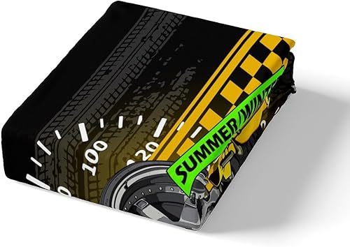 Vista 16 de Feelyou Juego de ropa de cama de coche de carreras y avión en blanco y negro – Funda de edredón y funda de edredón para niños y adolescentes