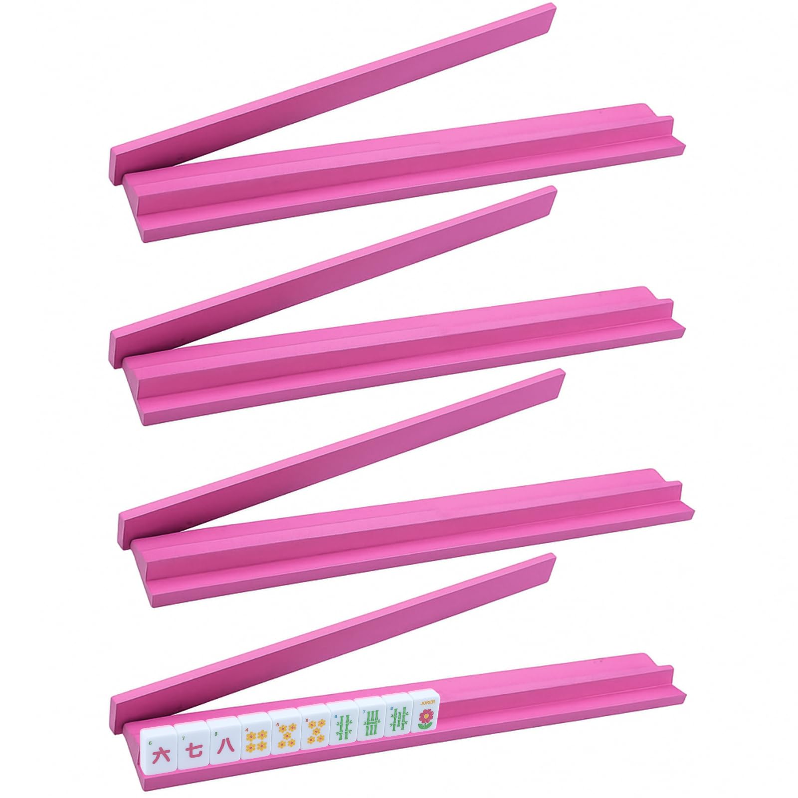Amazon.com: Leinuosen Wooden Mahjong Racks with Pushers 4 Set