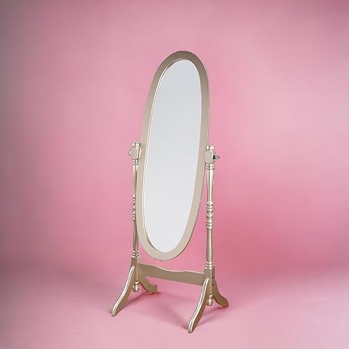 Full Length Mirror with Stand, Vintage Wood Cheval Mirror, Adjustable