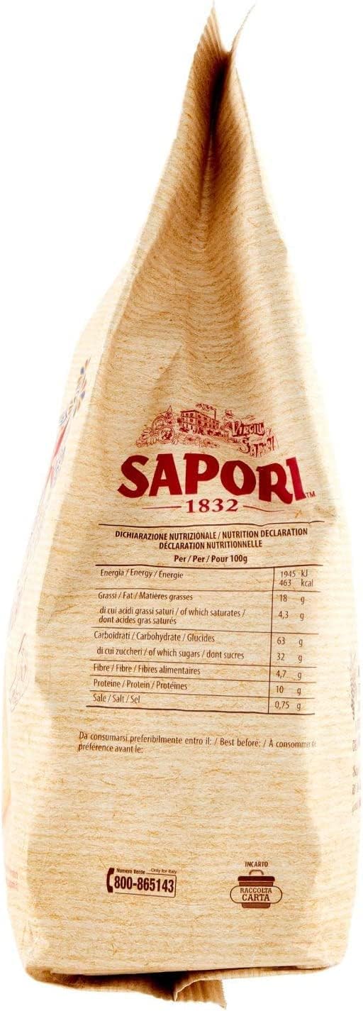 3X Sapori Cantuccini Toscani IGP alle Mandorle Maxi Confezione da 600g [CAIYA® BOX da 3 Confezioni]