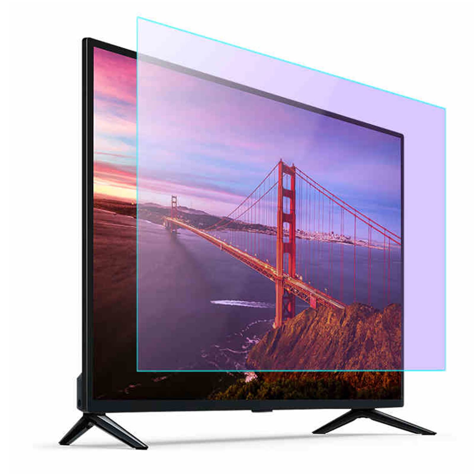 Film protecteur d'écran de télévision anti-fatigue oculaire et anti-UV pour écran de 55"