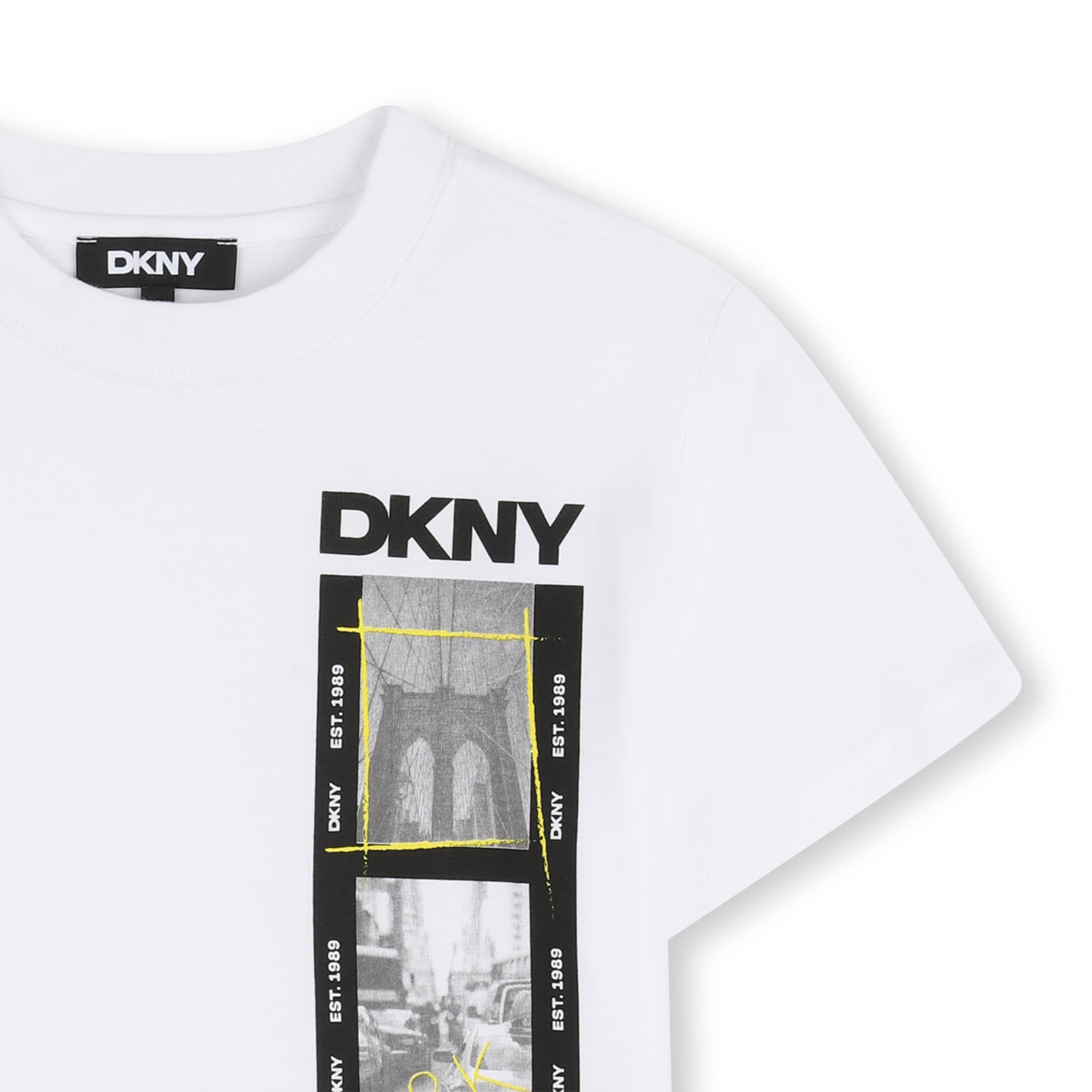 DKNY Jungen Short Sleeves Tee-Shirt T-Shirt (1er Pack)