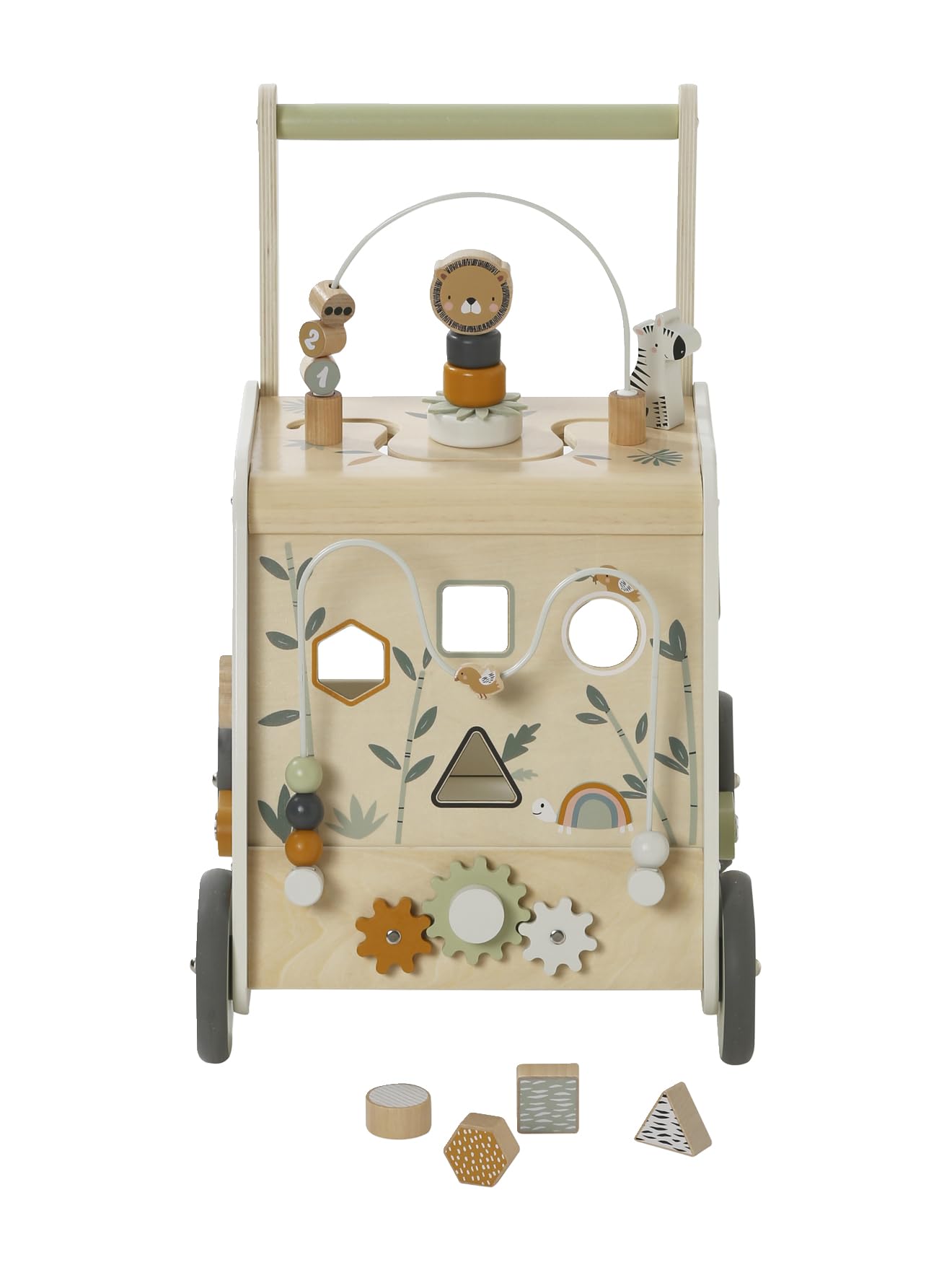 VERTBAUDET Jouet Chariot de Marche Multi Activités Bois FSC vert TU