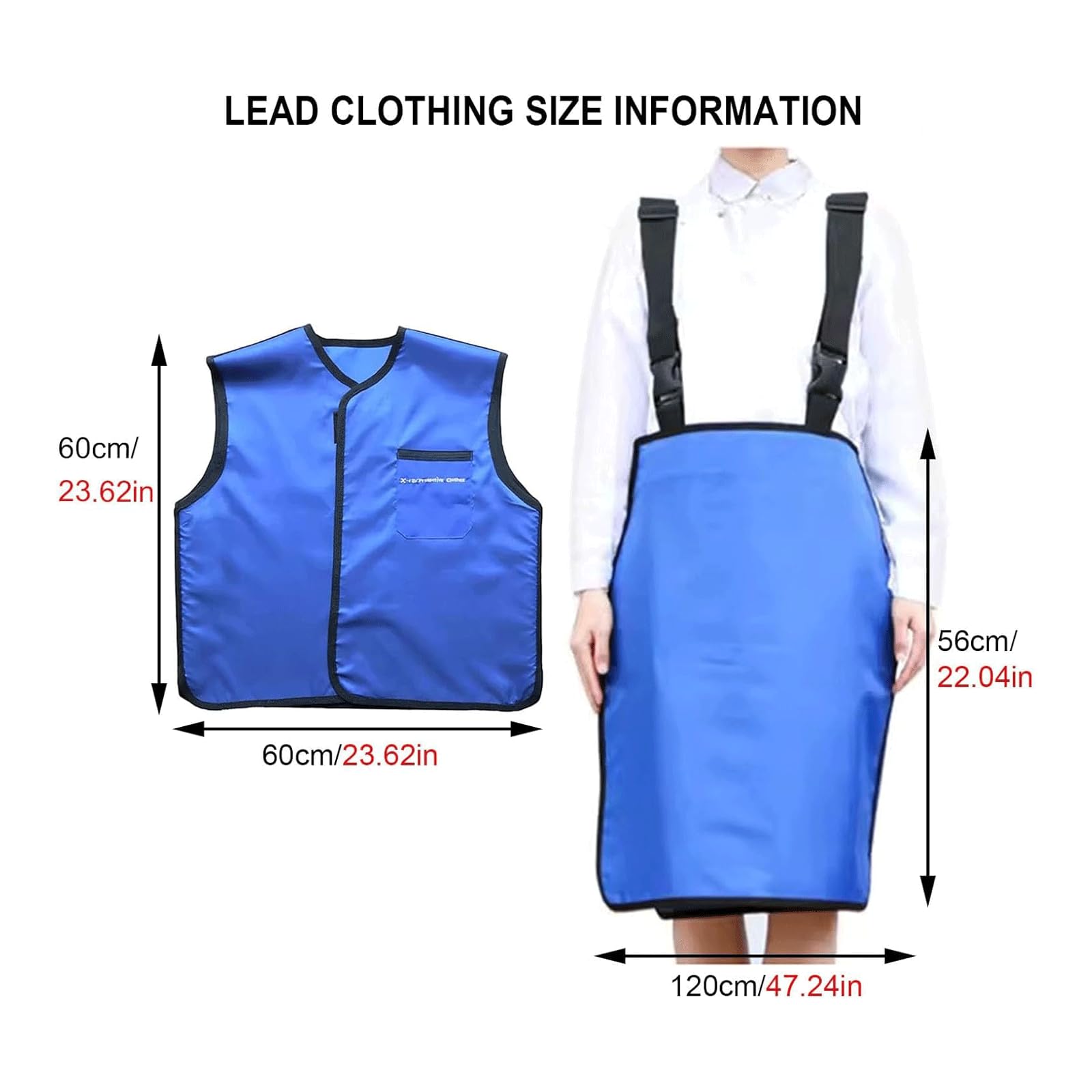 Chaleco de Plomo Escudo de Ropa de Plomo Ligero para hospitales dentales, Chaleco de Plomo Dividido y Delantal de Plomo, Ropa de Plomo para protección radiológica