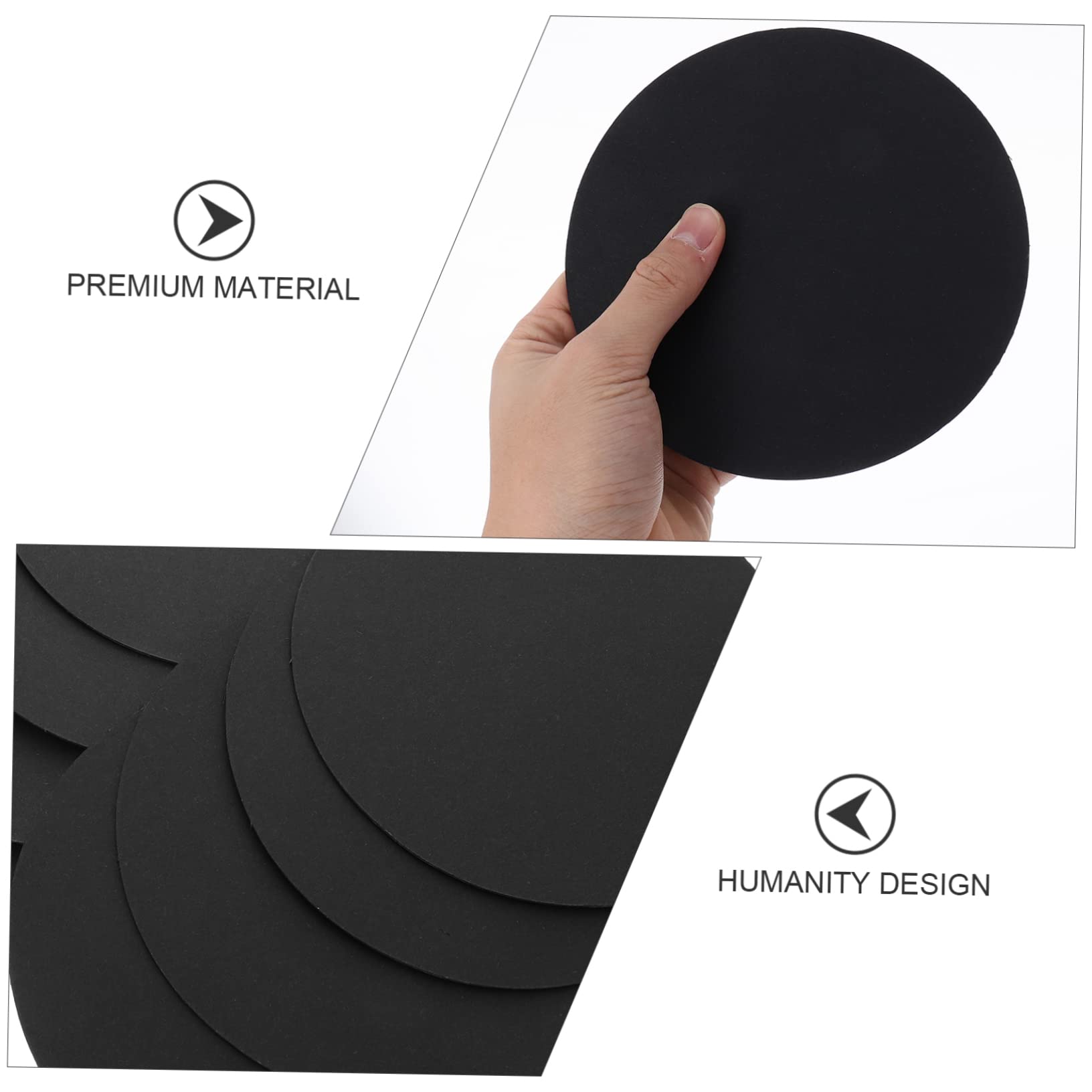 ERINGOGO Mandala Paper Circle 8 Sheets Black Round Cardboard Enhance Your Paintings Artistic Canvas