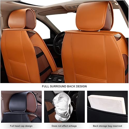 Miniatura 5 de Yajomi Juego completo de fundas de asiento de automóvil personalizadas para Volvo XC40 2019-2022, fundas de cuero para asientos delanteros y