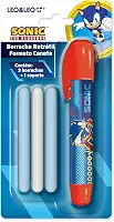 BORRACHA RETRÁTIL FORMATO CANETA SONIC - BLISTER C/ 1 SUPORTE E 3 BORRACHAS LEO&LEO