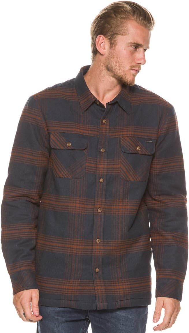 O'NEILL Men's Front Zip Sherpa Lined Hooded Jacket