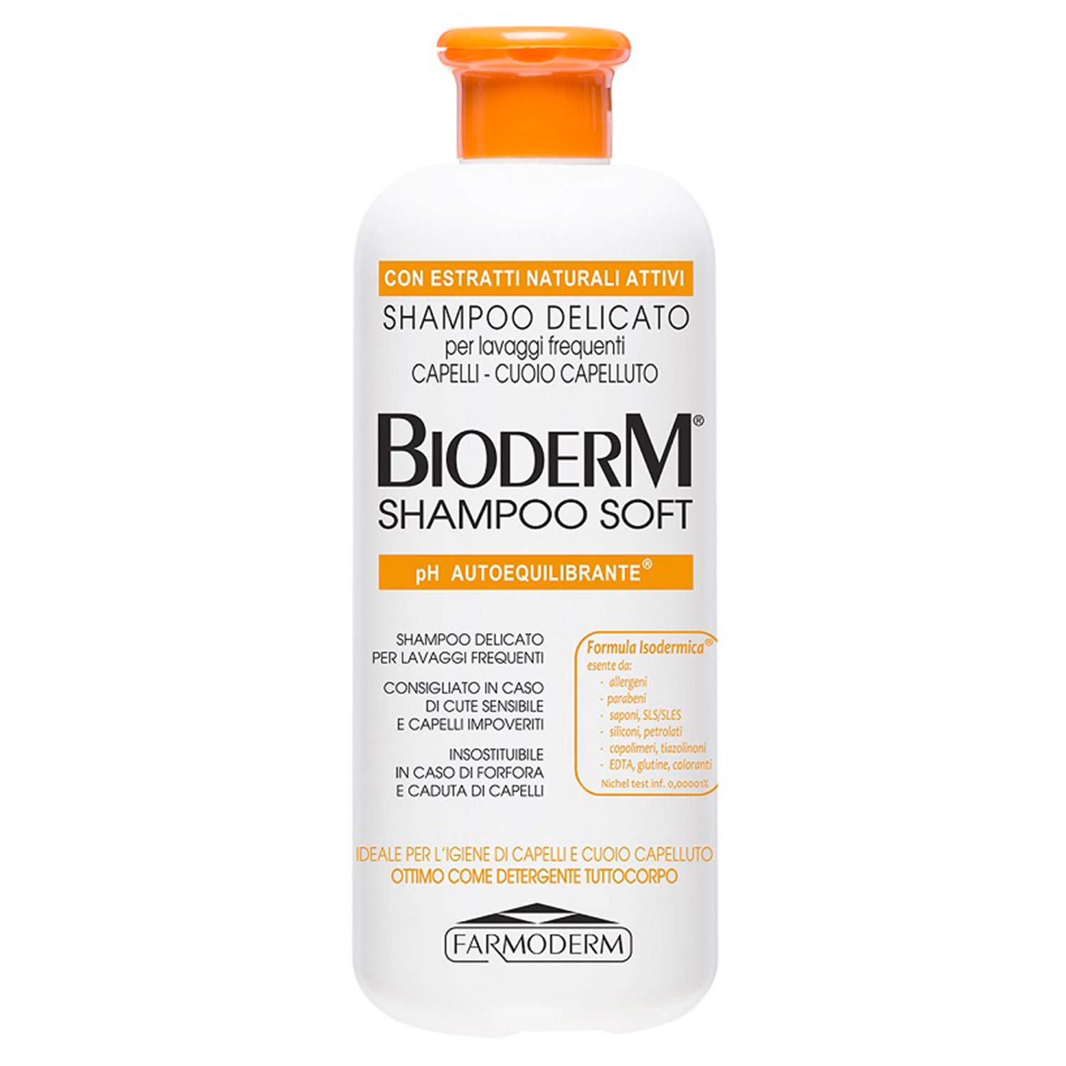 Bioderm Shampoo Soft - Shampoo für Empfindliche Kopfhaut, für Tägliche Haarwäsche | Schuppen-, Dermatitis- und Psoriasis Behandlung | Stellt den pH-Wert der Kopfhaut Wieder her | 500ml