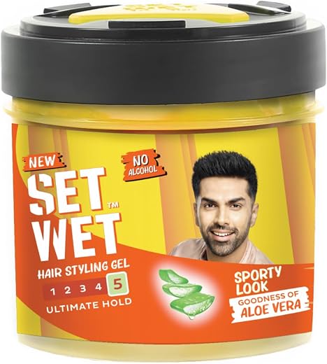 Set Wet Styling Hair Gel for Men - Sport Extreme, 250gm | Extreme Hold, High Shine |For Short to Medium Hair| No Alcohol, ...