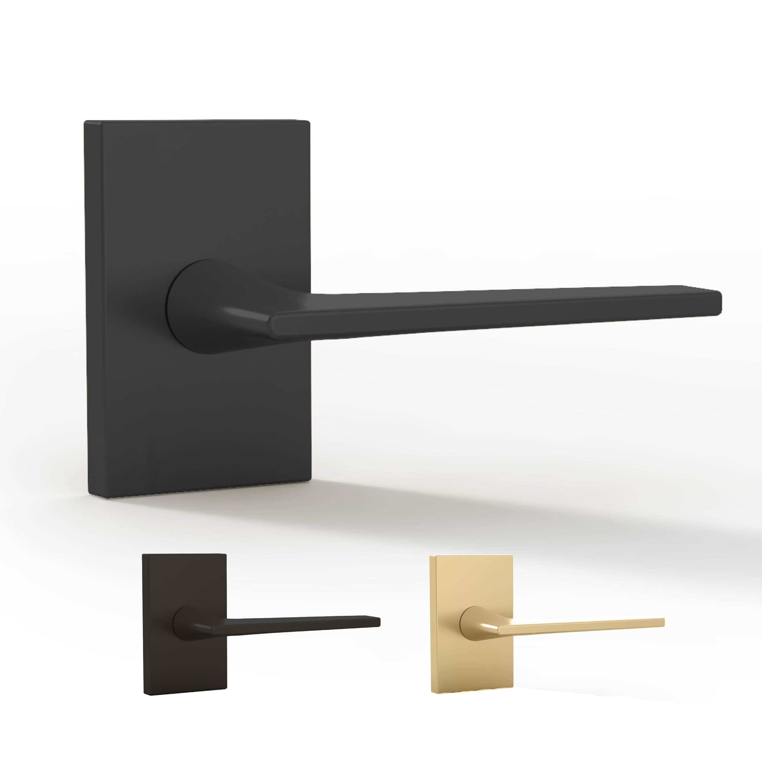 メック Mega Handles Apex Dummy Door Handles - 2 Pack Heavy Duty Black