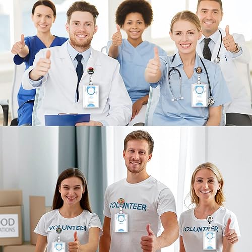 Miniatura 6 de RZHV Wee Woo - Carrete retráctil con clip de cocodrilo, divertido soporte para tarjeta de identificación de ambulancia, regalo para EMT EMS