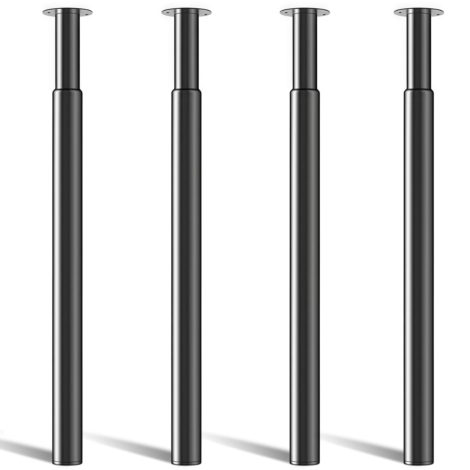 Amazing Tour Adjustable Table Legs 710-1100mm - 4 Pack Breakfast Bar Kitchen Worktop Support Office Desk Legs, Heavy Duty Metal Sturdy Steel Frame,Black โ image 1