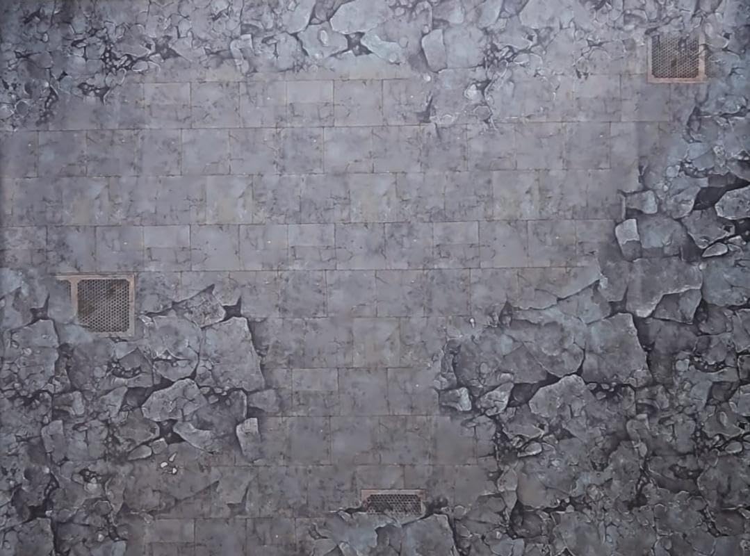 JustRolling6s City Ruins 60" by 44" Neoprene Wargaming Battle Mat suitable for AOS, 40k and other tabletop games