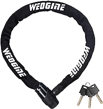 Candado de cadena para bicicleta, cerradura de cadena antirrobo de alta resistencia, cerraduras de seguridad para bicicleta de 2.72 pies con 3 llaves, cadena de bloqueo impermeable para bicicleta,